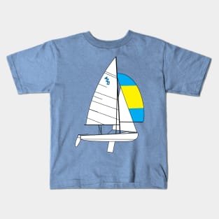 International 420 Sailboat Kids T-Shirt